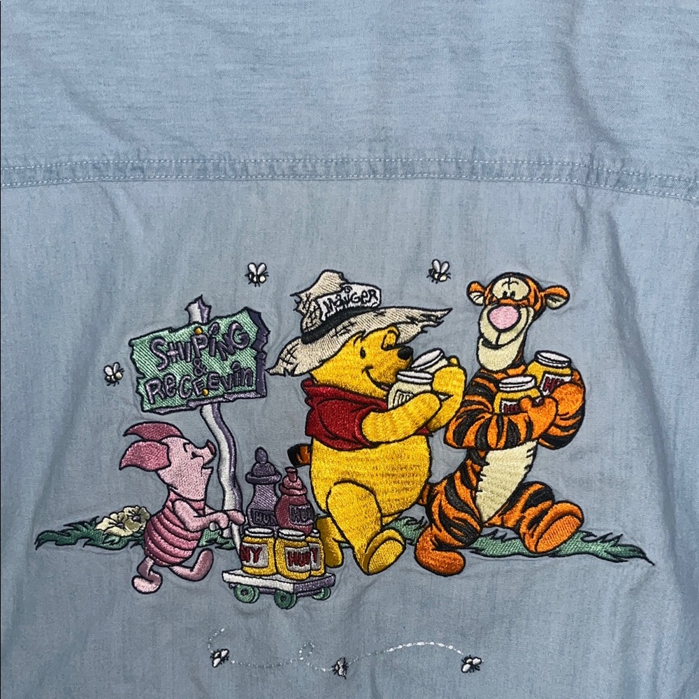 Vintage Disney Light Blue Cotton Shirt